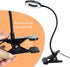 DLLT Dimmable Clip on Light, 48 LED USB Book Reading Light, Color Changeable Night Light Clip on for Desk, Bed Headboard, Makeup Mirror, Dorm Room, Computer, Piano Lighting, 15 Brightness (Black)