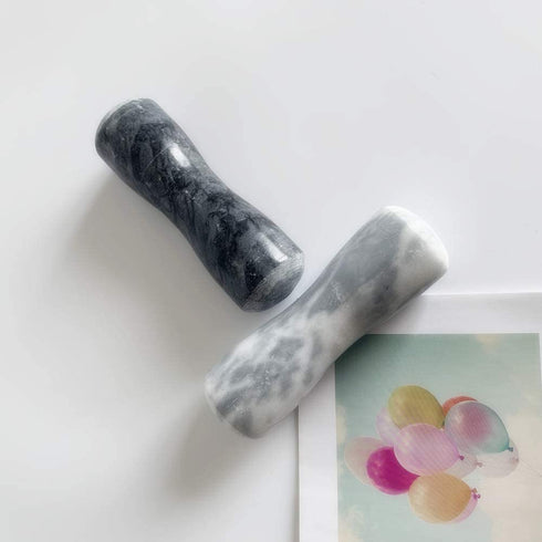StonePlus Natural Granite Pestle Replacement Stick with Both Ends Grindable Rod (5.5x1.77, Cloud white)