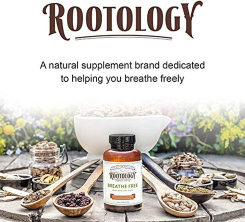 Rootology Breathe Free - Natural Nasal & Sinus Relief - Fast-Acting, Non-Drowsy - 40 Capsules