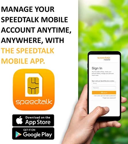 SpeedTalk SIM Card for 4G LTE GPS Trackers Pet Kids Senior Car Activity Tracking Devices | Triple Cut Simcard - Standard Micro Nano | 6 Months Rollover Plan Wireless Service | Canada & Mexico Roaming