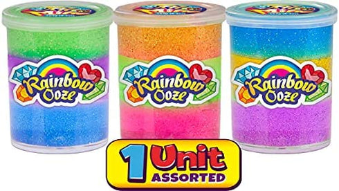 Rainbow Ooze - Rainbow Putty Slime Kit (1 Slime Putty) by JA-RU. Neon Color Glitter Slime for Kids & Adults, Boys & Girls. Stress Relief Satisfying Toys. Party Favor Birthday Fidget Gifts. 4634-1A