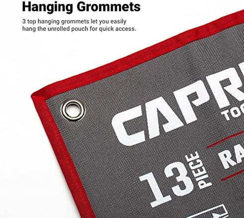 Capri Tools Wrench Roll Up Pouch, SAE, 13 Pockets