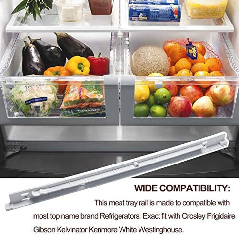 240530701 Meat tray hanger (right), Compatible with Frigidaire Refrigerator drawer slides - replaces 240460501 PS430917