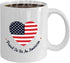 US Citizenship gifts - Proud to be an American - great unique idea for New USA citizen, Patriots and Independance Day Coffee Mug Ceramic Cup, White