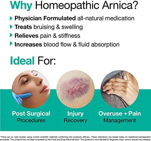 VitaMedica | Arnica Montana | 30X | HPUS | Made in USA | Plant Based | Bruising | Swelling & Inflammation | Muscle Pain Relief | Post Surgery | Homeopathic Remedies | Arnica Tablets | 150 Ct