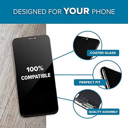 Ace Tech Cellular for iPhone X LCD Screen Replacement 5.8 Inch (Model A1865 A1901 A1902) Touch Display digitizer Assembly Screen