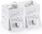 Sanbege 2 pcs Cotton Swab Holder with Lid, Resin Q-Tips Container, Cotton Ball Canister for Vanity, Dresser Counter, Bathroom Sink Organizer (White Marble)