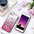 Ruky iPhone 6 6S 7 8 Case, iPhone SE 2020 Case, Glitter Gradient Quicksand Series Bling Liquid Floating TPU Bumper Cushion Protective Girls Women Phone Case for iPhone SE 2022 4.7", Gradient Pink