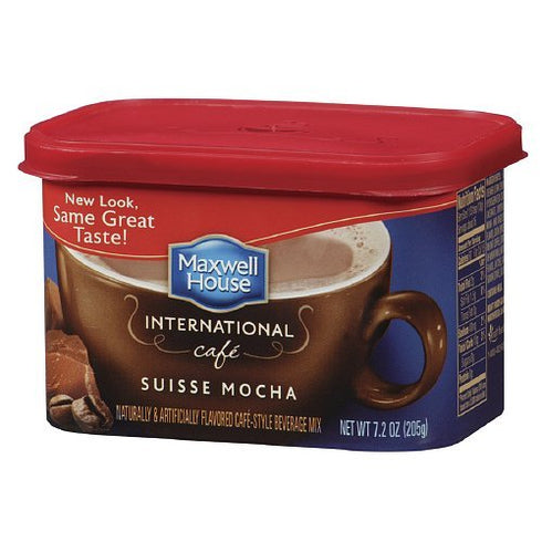 Maxwell House International Cafe Cafe-Style Beverage Mix, Suisse Mocha Cafe 7.2 oz(pack of 2)