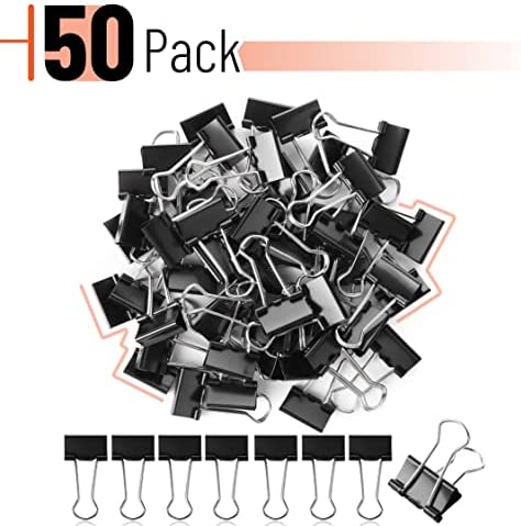 Mr. Pen- Binder Clips, Small Binder Clips, 50Pack, 0.75 in, Black, Small Clips, Paper Binder Clips, Binder Clips Small Size,Small Paper Clips, Office Clips, Micro Binder Clips, Mini Binder Clips
