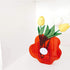 Flushbay Acrylic Flower Vase Ins Style Floral Arrangement Vases Red Flower Floral Vases and Containers for Wedding Centerpieces, Home Decorations, Office Ornaments (Red)