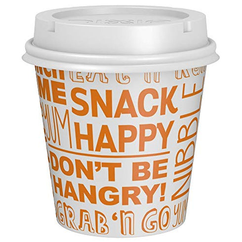 Dixie To Go Snack Cups with Lids, 10 Ounce Travel Size, 24 Count Disposable Paper Cups