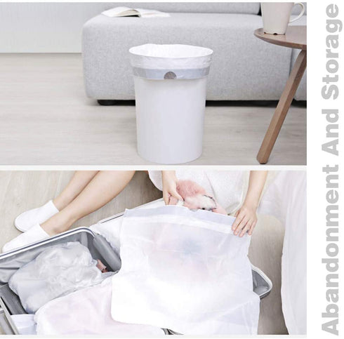 2 Gallon Drawstring Trash Bags,Small Kitchen Garbage Bags Strong Small Trash Bag for Kitchen Bathroom Bedroom Office,,200 Counts White