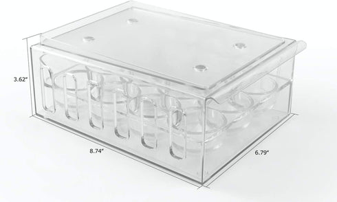 Foxko Egg Holder, Refrigerator Storage Organizer, Stackable Container