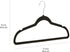 Amazon Basics Slim, Velvet, Non-Slip Suit Clothes Hangers, Black/Silver - Pack of 30