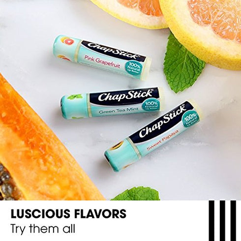 ChapStick Pink Grapefruit 100% Natural Lip Butter Tube, Lip Balm - 0.15 Oz