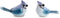 Napco Blue Jay Glossy Blue and White 6 x 4 Ceramic Collectible Figurines Set of 2