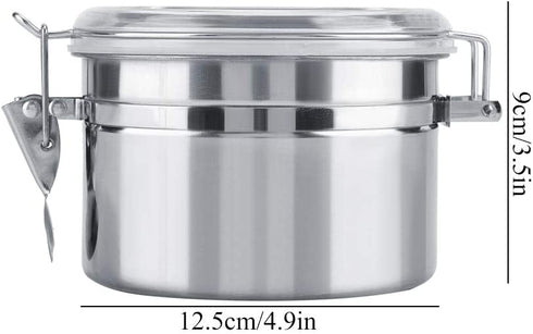 Coffee Canister Airtight - Stainless Steel Coffee Container Vacuum Sealed Storage Jar for Coffee Sugar Tea Bean(4 Sizes) (S)