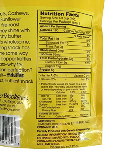 P.nuttles Butter Toffee Sunflower Kernels 4.5 oz - Pack of 3 (Sunflower Seeds)