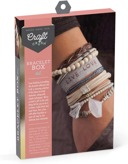 Craft Crush Bracelet Box: Neutrals -- Makes 9 Amazing Bracelets -- Ages 13+