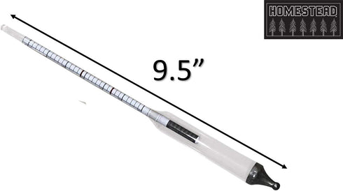 Maple Syrup Hydrometer - Measure Sugar and Moisture Content (Density) of Boiled Sap - Baume and Brix Scale - Calibrated to Create Pure Maple Syrup