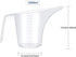 Fireboomoon 4 Pack Plastic Funnel Pitcher,Large Capacity Long Spout Measuring Cup for Bakeware Molds,Pancake,Batter,Muffin,Cakes,Soap Making(4 Cups/32 Ounces/1000 ml)