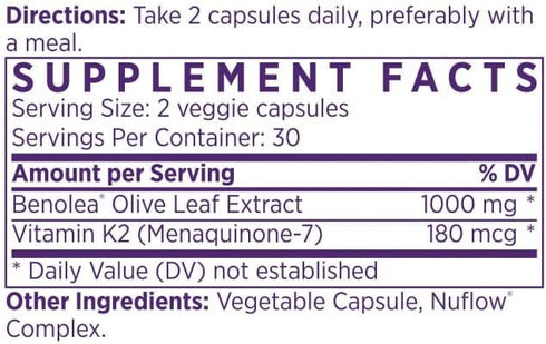 NAOMI BP Advanced, Healthy Blood Pressure Support Supplement and Cholesterol Lowering Supplement, Olive Leaf Extract 1000mg and K Vitamin 180mcg - Vitamin K, Olive Leaf Organic