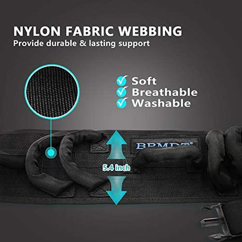 Gait Belt Transfer Belts with Padding Handle, Gait Belts for Seniors and Unsteady Person, Bed to Wheelchair Transfering,Temporary Wheelchair Seat Belt, Assist Patients Body Management(31.5" -54")