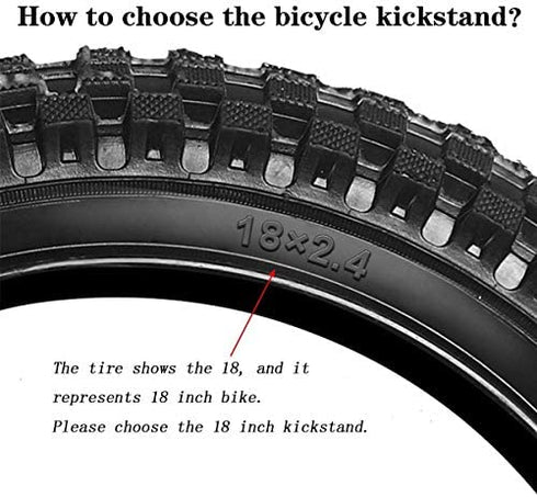 SEISSO Bike Kickstand for 18" Wheel Kids Bicycle Kick Stand Rear Mount for Premium Steel with Pad Kick Stand Rest for 18 inch Wheel Bike Replacement for Training Wheel