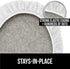 Gorilla Grip Thick Memory Foam Bathroom Toilet Lid Seat Cover, Soft Velvet Topside, Machine Wash, Plush Cushioned Covers Fits Most Size Lids, Decorative Bath Room Accessories, 19.5x18.5, Bright White