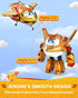 Super Wings 5" Transforming Golden Boy Airplane Toys, Vehicle Action Figure, Superwings Transforming Plane to Robot, Flying Toy Vehicle Playset, Gifts Toys for Kids, Age 3 and Up, Gold