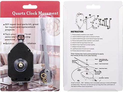 Pendulum Clock Movement Replacement Long Shaft Pendulum Quartz Clock Movement Mechanism Clock Hands for DIY Clock