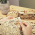 ROKR Model Car Kits Wooden 3D Puzzles Model Building Kits for Adults to Build - Educational Brain Teaser Assembly Model, for Teens & Kids Ages 8-10 (Prime Steam Express/12.1 * 2.7 * 3.3)