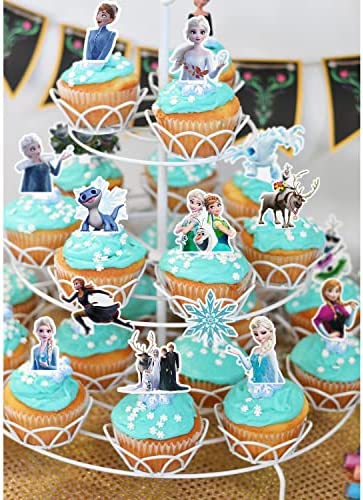 21 Decorations for Frozen Cake Topper Cupcake Toppers Set Decorations Birthday Party Topper for Children