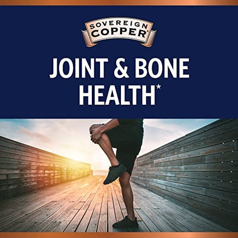 Sovereign Copper Bio-Active Copper Hydrosol, Daily+ 4-in-1 Wellness Supplement for Joint and Bone*, Hair, Skin and Nails*, Cardiovascular Health* and Energy and Metabolism Support*, 2oz