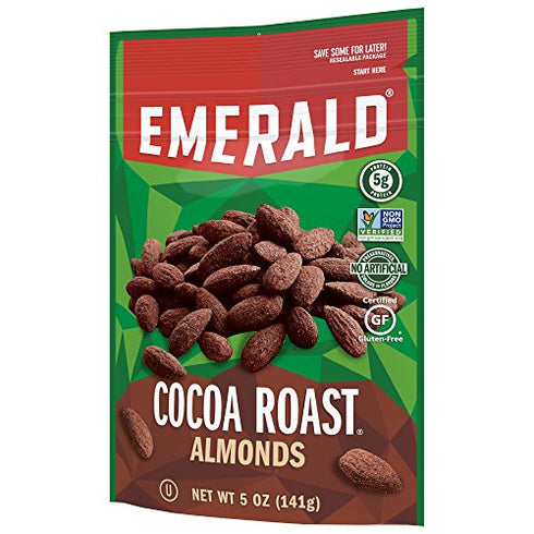 Emerald Nuts, Cocoa Roast Almonds, 5 Oz Resealable Bag