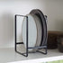 2PCS Plate Holders Organizer, Metal Dish Storage Dying Display Rack for Cabinet, Counter and Cupboard - Black