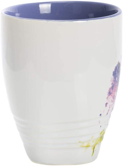 DEMDACO Kaleidoscope Butterfly Watercolor Blue 16 Ounce Glossy Stoneware Mug With Handle