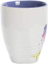DEMDACO Kaleidoscope Butterfly Watercolor Blue 16 Ounce Glossy Stoneware Mug With Handle