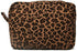 Leopard Cosmetic Bags Large Brown Cheetah Canvas Make Up Bag Purse Lightweight Versatile Travel Toiletry Purse Accessories Organizer Gifts for Women Men