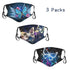 3 Pcs Butterfly Face_Mask for Women Man Colorful Butterfly Clover Mouth Protective Reusable Washable Designer Cloth Adjustable Cute Funny Gift for Women Men