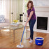 Quickie 2052239 Pad Refill for Compact Flat Spin Mop & Wringing Bucket Floor Cleaning System, Microfiber Mop Head Only, 1-Pack, White