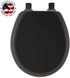 MAYFAIR 841EC 047 Cameron Toilet Seat will Never Loosen and Easily Remove, ROUND, Durable Enameled Wood, Black