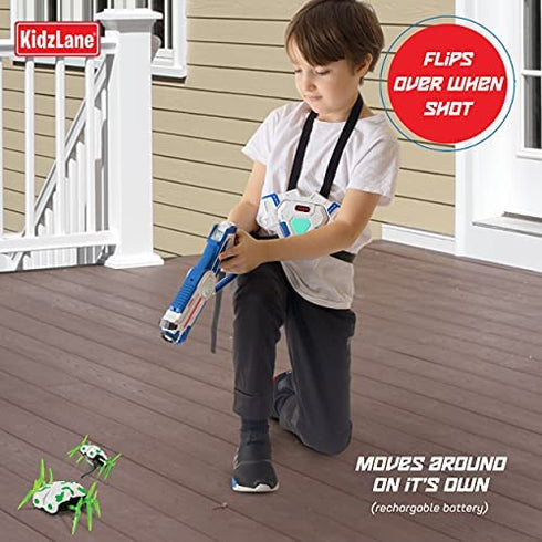 Kidzlane Laser Spider Target – Robot Bug Crawls Around and Flips Over When Hit! – Fun Addition to Laser Tag Sets – for Ages 8 Plus | Laser Tag Bug for Kids | Fun Spider Tag Games