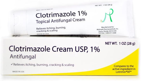 Mohnark Clotrimazole Cream USP, 1% Topical Antifungal Cream, Treats Athlete's Foot | Jock Itch Cream | Ringworm Cream
