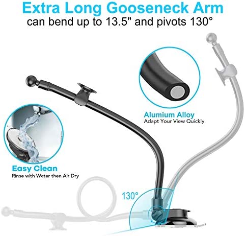 APPS2Car GPS Mount, Upgraded 13.5-Inch Gooseneck Suction Cup GPS Mount for Truck/Van/Car, Windshield Dashboard GPS Holder for Garmin Dezl Drive Nuvi Zumo DriveSmart DriveassistRV StreetPilot