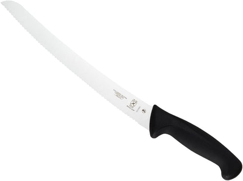 Mercer Culinary Millennia Black Handle, 10-Inch Curved Wavy Edge, Bread Knife