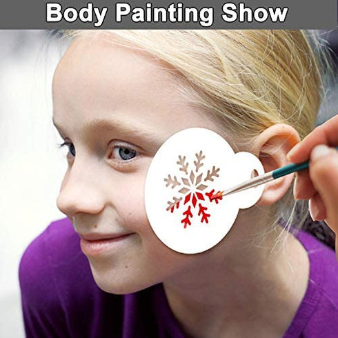 Leesgel 20pcs Christmas Cookie Stencils Stencil, Christmas Cookie Decorating, Royal Icing Tools for Cookies Cake Coffee Cookie Stencils Templates Holder Cookie Decorating Supplies