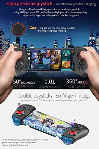Joso Mobile Game Controller for iPhone, iOS, Android, PC, Bluetooth Gaming Gamepad for iPhone13/12/11/X, iPad, iPad Mini/Air/Pro, Mac, MacBook, Tablet, Samsung Galaxy, COD Mobile, Apex - Direct Play