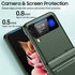 Vizvera for Samsung Galaxy Z Flip 3 Case with Hinge Protection (2021)- Z Flip 3 Armor Case- Silicone All-Inclusive Shockproof Case for Galaxy Z Flip 3(Green)